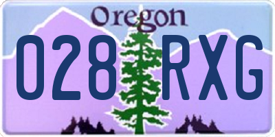 OR license plate 028RXG