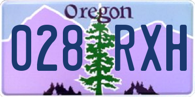 OR license plate 028RXH