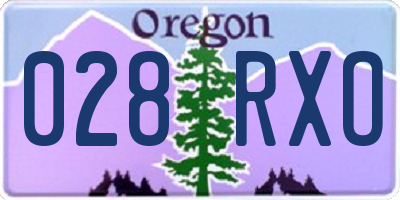 OR license plate 028RXO