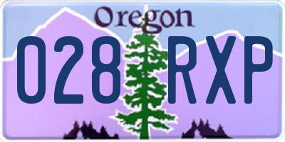 OR license plate 028RXP