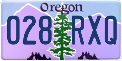 OR license plate 028RXQ