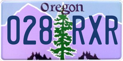 OR license plate 028RXR