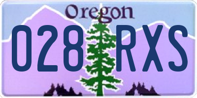 OR license plate 028RXS