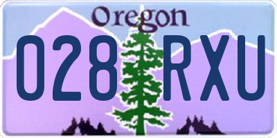 OR license plate 028RXU