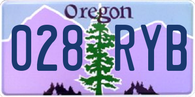 OR license plate 028RYB