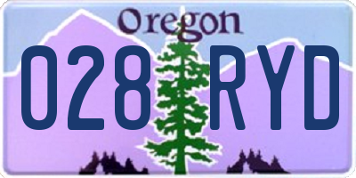 OR license plate 028RYD