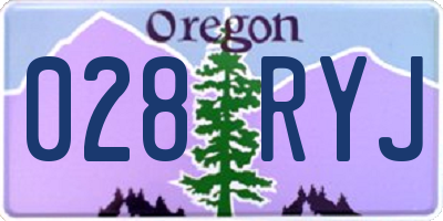 OR license plate 028RYJ