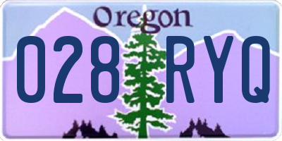 OR license plate 028RYQ