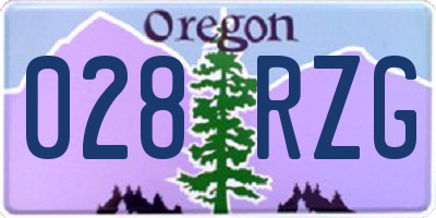 OR license plate 028RZG