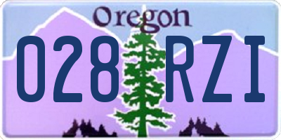 OR license plate 028RZI