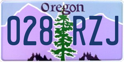 OR license plate 028RZJ