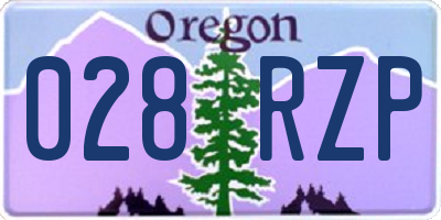 OR license plate 028RZP