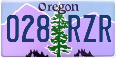OR license plate 028RZR
