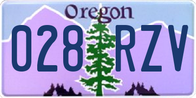 OR license plate 028RZV