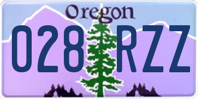 OR license plate 028RZZ