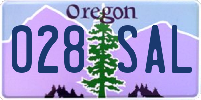 OR license plate 028SAL