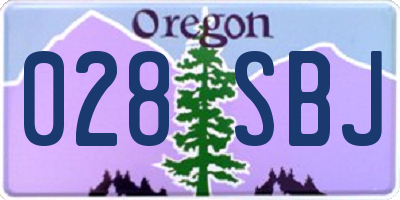 OR license plate 028SBJ