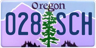 OR license plate 028SCH
