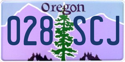 OR license plate 028SCJ