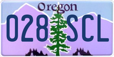 OR license plate 028SCL