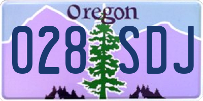 OR license plate 028SDJ