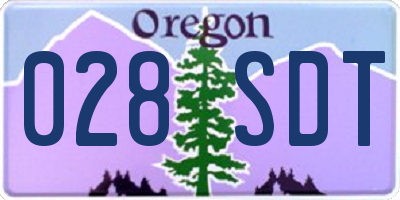 OR license plate 028SDT