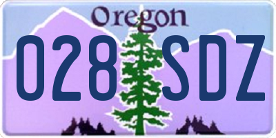 OR license plate 028SDZ