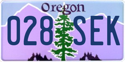 OR license plate 028SEK