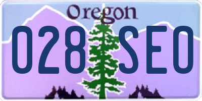 OR license plate 028SEO