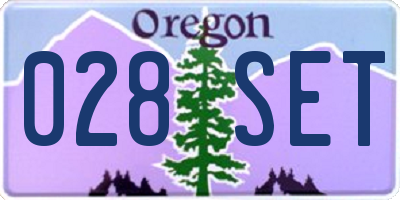 OR license plate 028SET