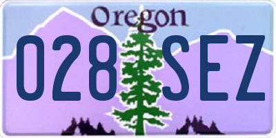 OR license plate 028SEZ