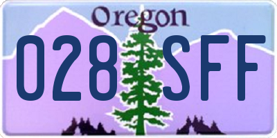 OR license plate 028SFF