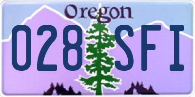 OR license plate 028SFI