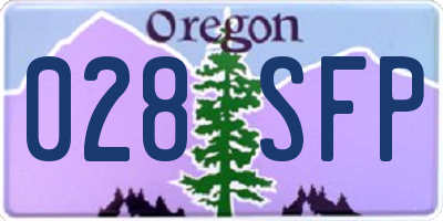 OR license plate 028SFP