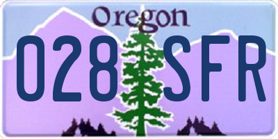 OR license plate 028SFR