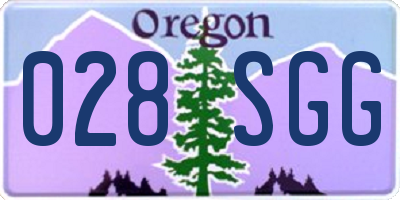 OR license plate 028SGG