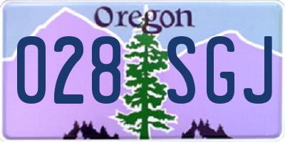 OR license plate 028SGJ