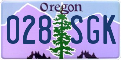 OR license plate 028SGK