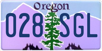 OR license plate 028SGL