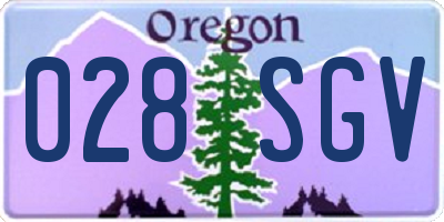 OR license plate 028SGV