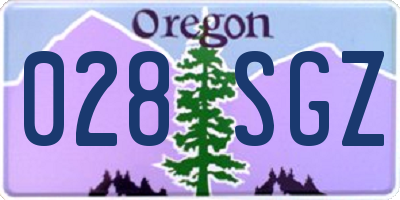 OR license plate 028SGZ