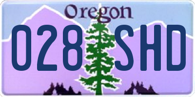 OR license plate 028SHD