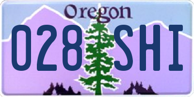 OR license plate 028SHI