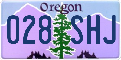 OR license plate 028SHJ