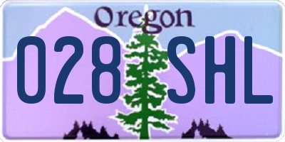 OR license plate 028SHL