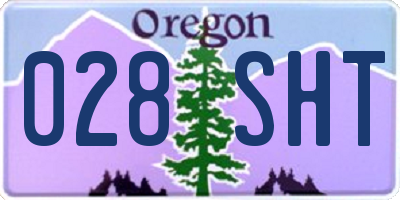 OR license plate 028SHT