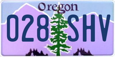 OR license plate 028SHV