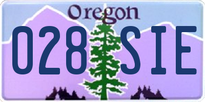 OR license plate 028SIE