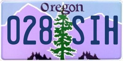 OR license plate 028SIH