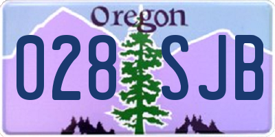 OR license plate 028SJB